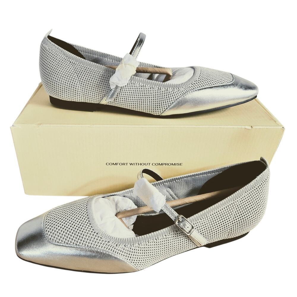 Mary Jane Single Strap Mary Jane Silver | Size 7 Women’s | Cosy Island‎